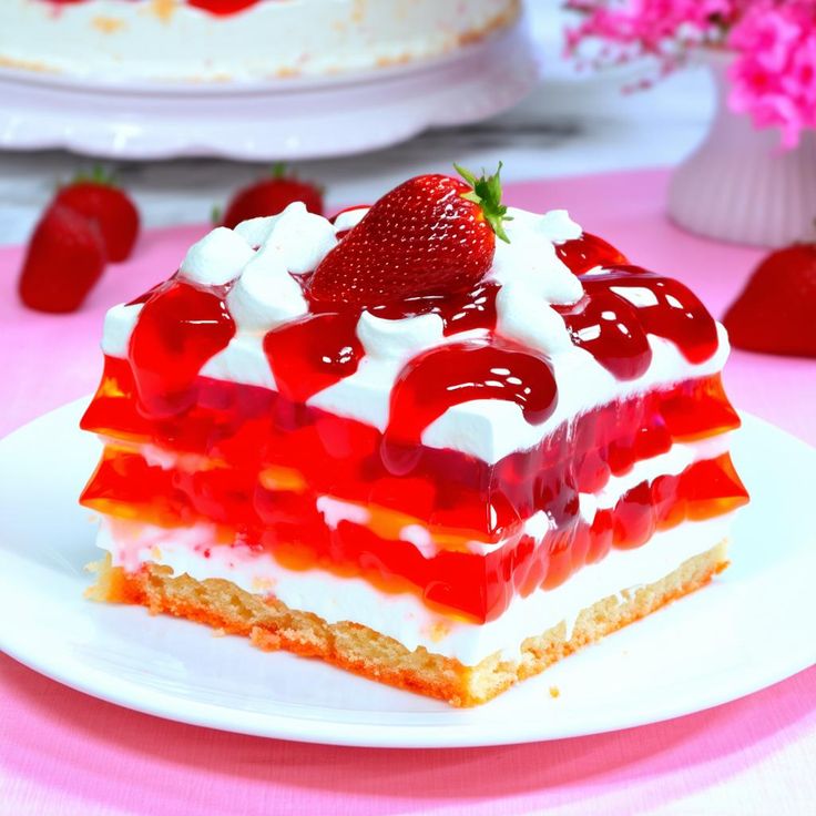 Strawberry Jello Poke Cake Recipe
