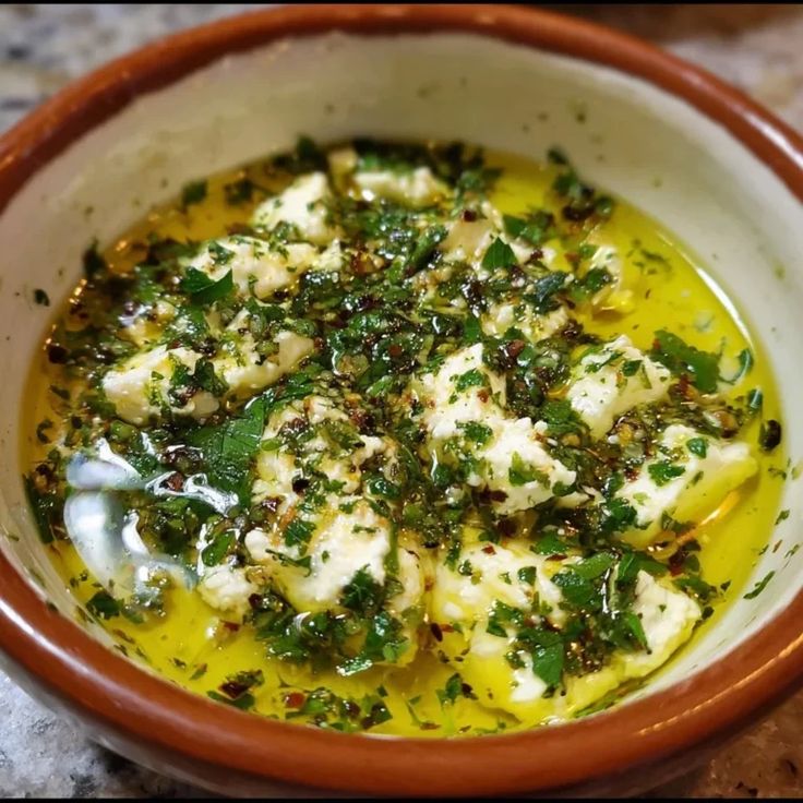 Mediterranean Feta Dipping Oil