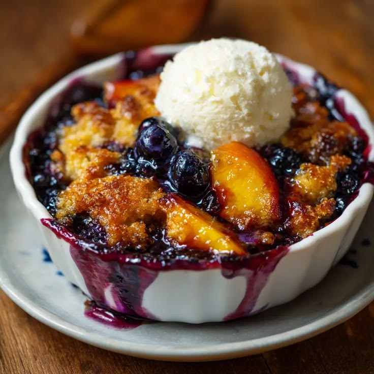 Blueberry Peach Crumble