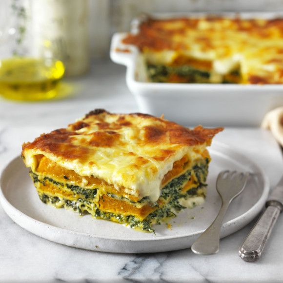 Vegetarian Pumpkin Spinach Lasagna