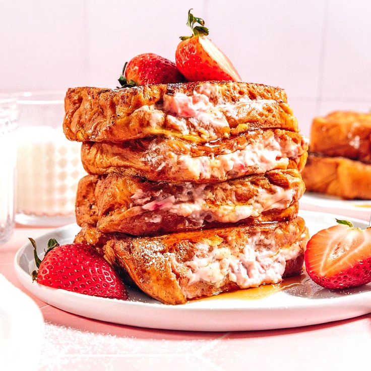 Strawberry Cheesecake Stuffed French Toast