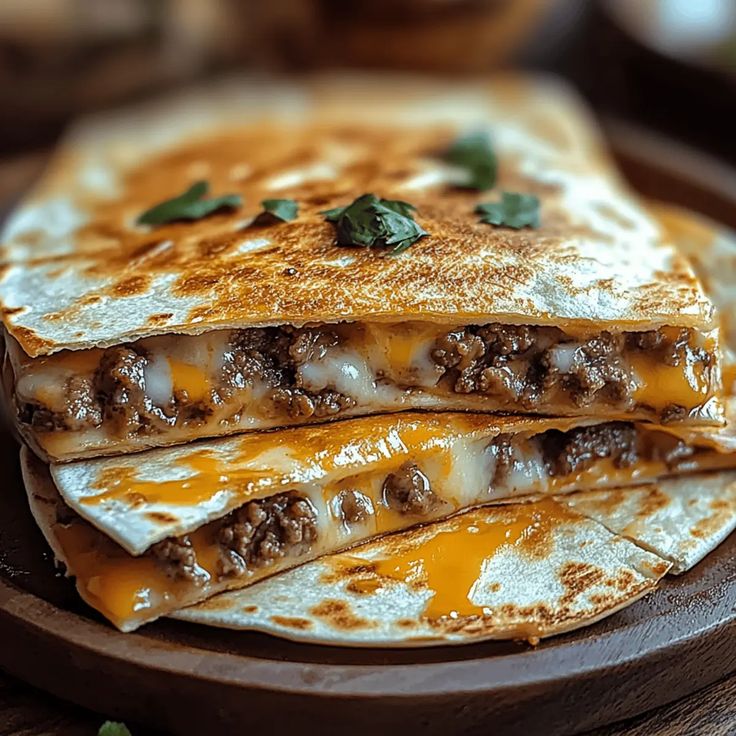 Sizzling Spicy Smashburger Quesadillas