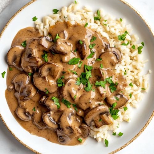 Vegan Mushroom Stroganoff