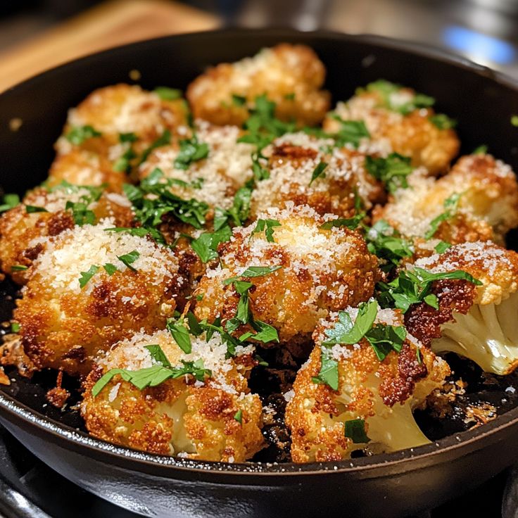 Cheesy Garlic Parmesan Cauliflower