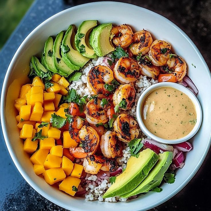 Mango Ginger Shrimp Bowl