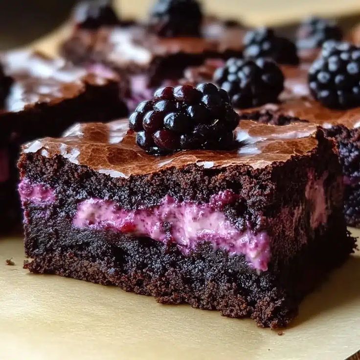 Blackberry Cream Cheese Brownies