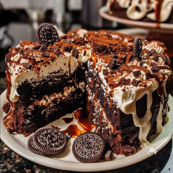 Fudgy Chocolate Oreo Explosion Cake